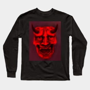 Japanese demon mask Long Sleeve T-Shirt